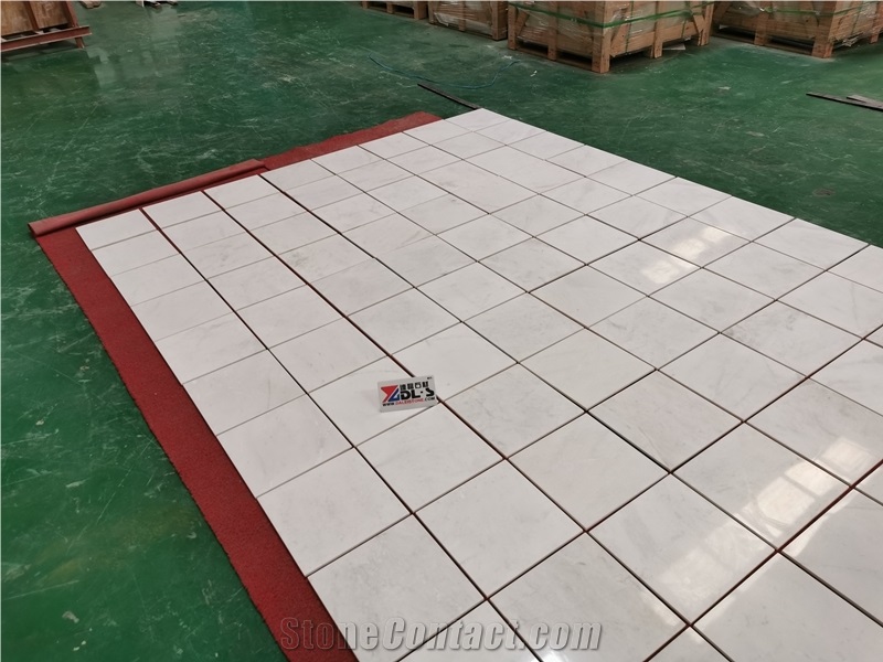 China Arabescato White Marble Natural Stone Tiles For Wall