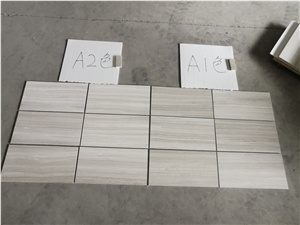 China Honed Surface Wooden White Marble Bathroom Wall Tile