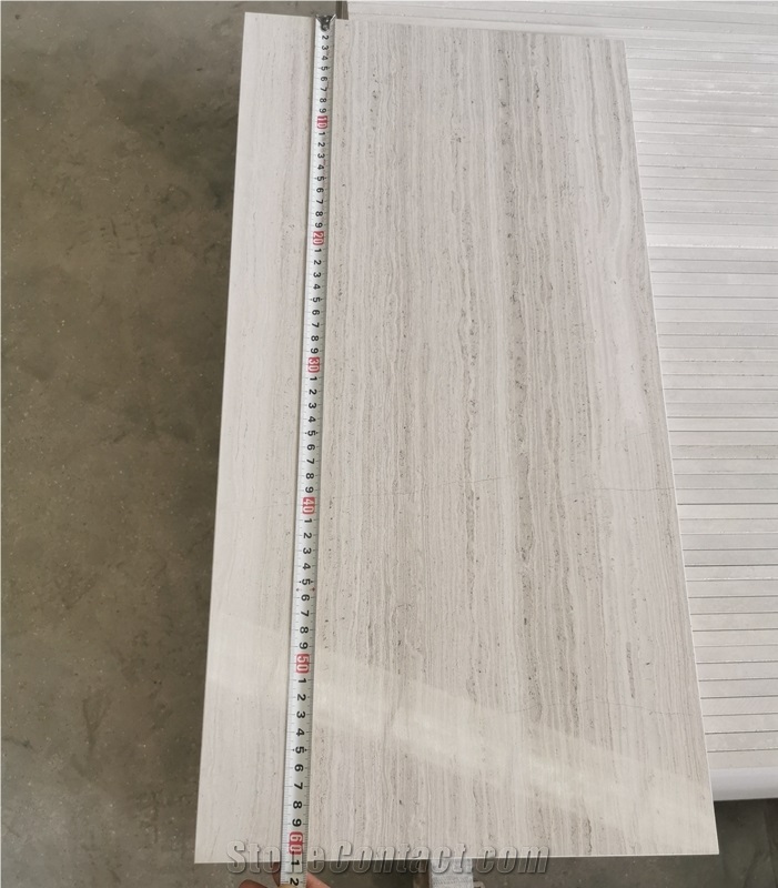 China Honed Surface Wooden White Marble Bathroom Wall Tile