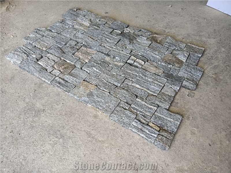 Chinese Quartzite Cement Back Stone Veneer For Castle Wall