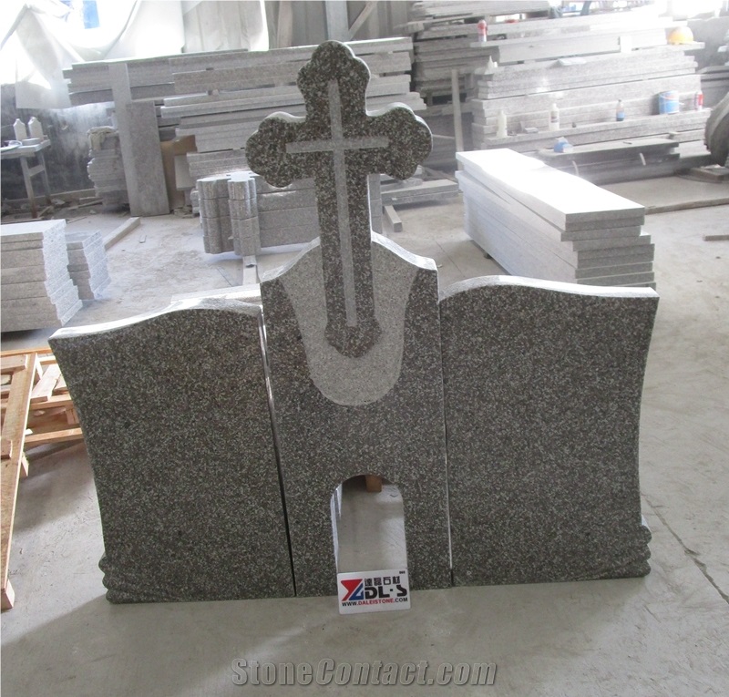 Classic Style Romania G664 Granite Tombstone Headstone