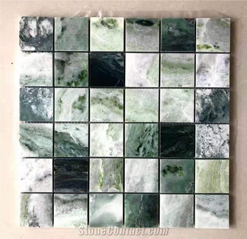Competitive Price Green Marble Mosaic Tile