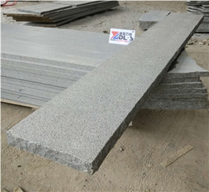 Flamed Top Rock Edge Blue Mist Charcoal G654 Granite Treads