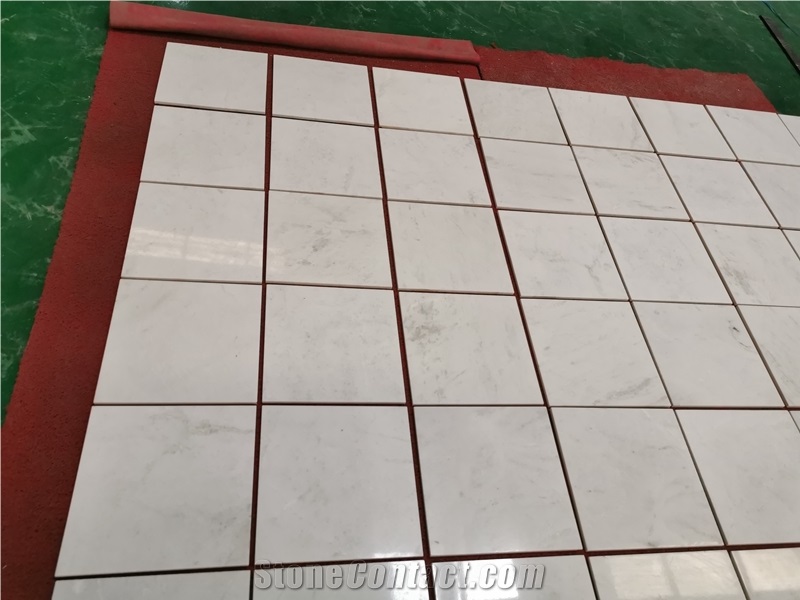 Polished Chinese White Arabescato Corchia Marble Tile