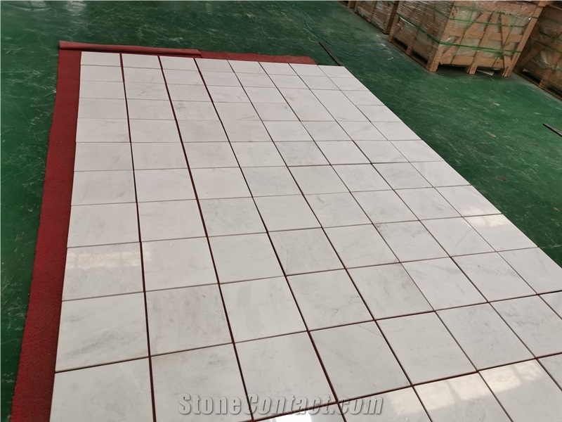 Polished Chinese White Arabescato Corchia Marble Tile