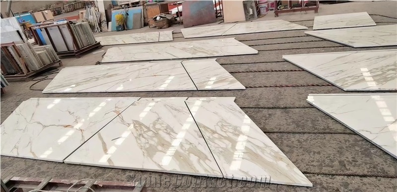 Composite Panels Calacatta Marble Backed With Honeycomb 