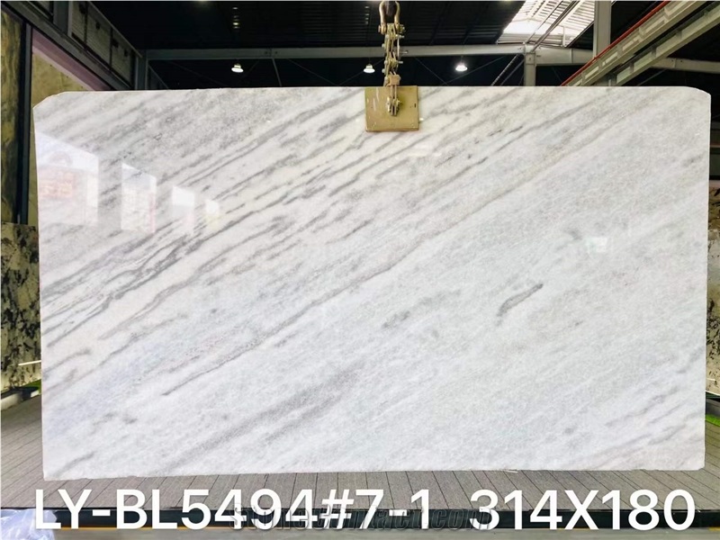 Blue Sky White Jade Marble Slabs Book Match Wall Panels