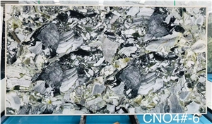Ice Emerald Green Marble Polished Wall Panels In Stock
