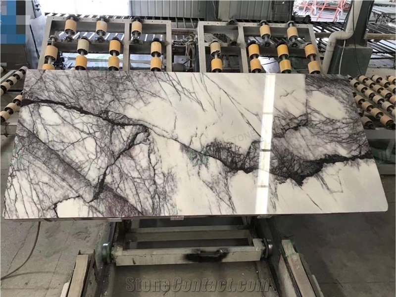 Milas New York Lilac White Marble Polished Slabs And Tiles 