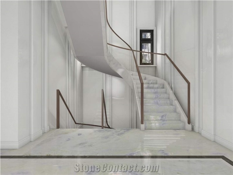 Sky Mirror White Marble Tiles For Interior Modern Decoration