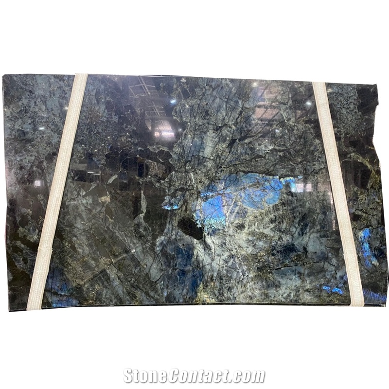 2 Cm Polished Slab Natural Spectrolite Blue Quartzite