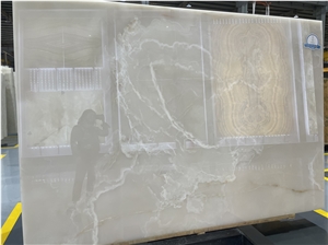 Original Quarry Snow White Onice From Iran