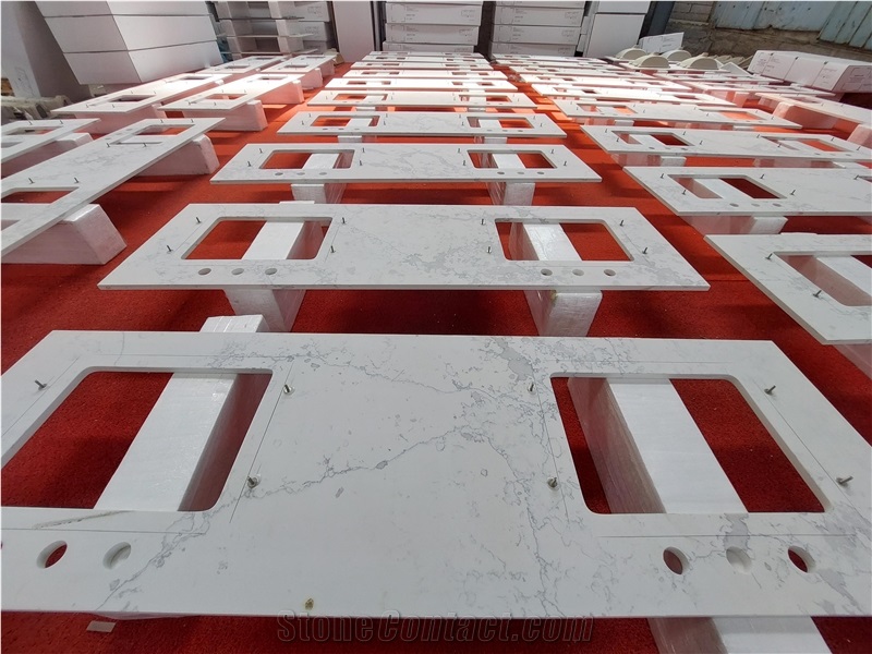 Artificial White Quartz Countertops  White Quartz Vanitytops