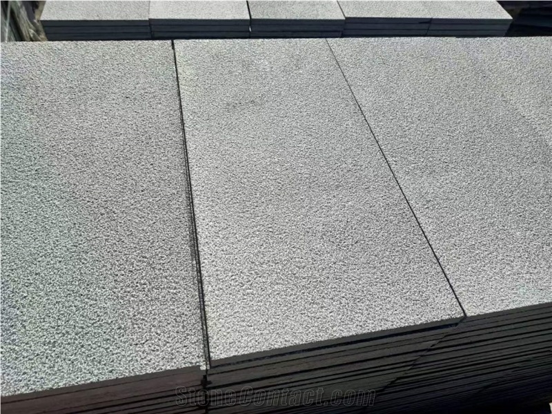 China Black Granite Sandblasted Surface G684 Flooring Tiles