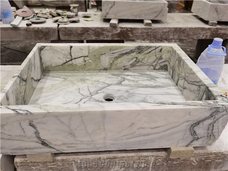 Green Calacatta Marble/ White Marble With Green Veins