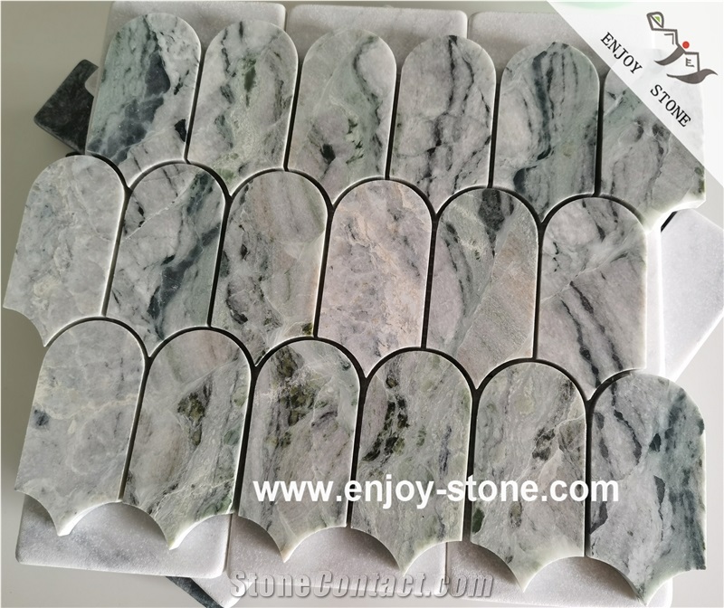 Marble Mosaic, Mixed Green Jade,Wall Decor/Wall Covering