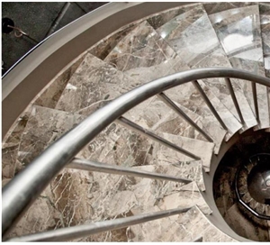 Breccia Blu Marble Staircase
