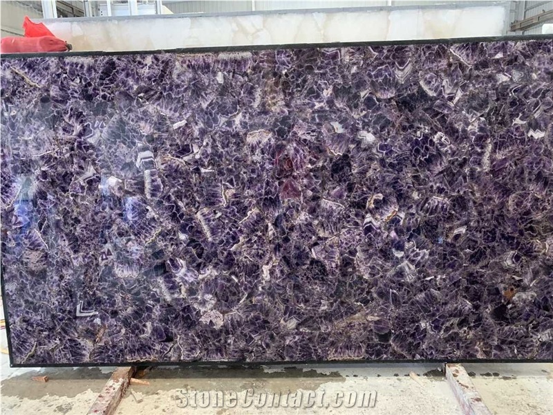 Amethyst Purple Gemstone Translucent Wall Panel