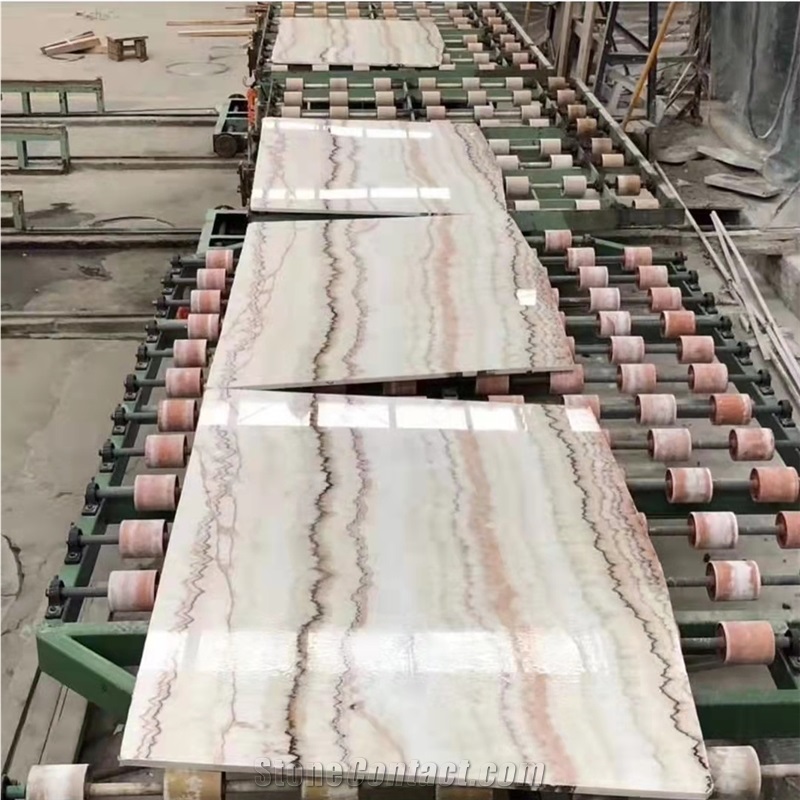 China Rainbow Onyx Bookmatched Backlit Wall Slab Tile