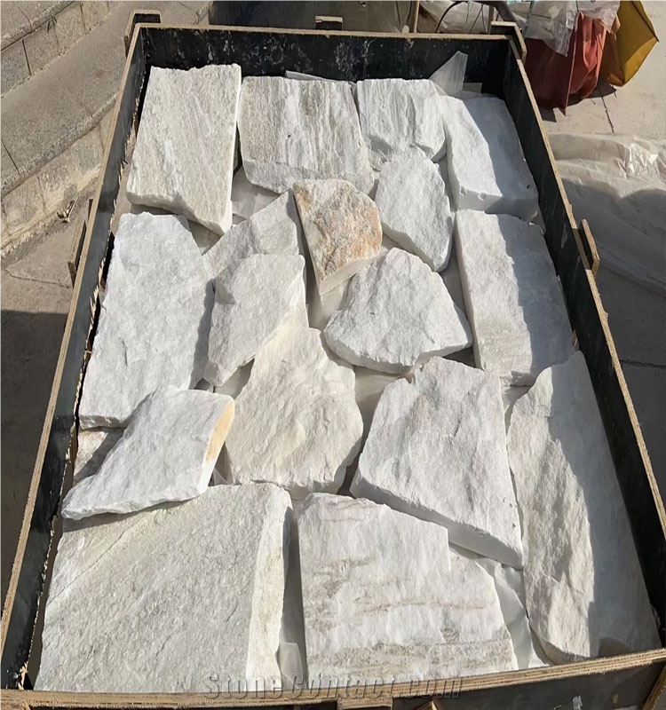 Natural Quartzite Paving Stone Crazy Quartzite Flagstone Paver, Walkway
