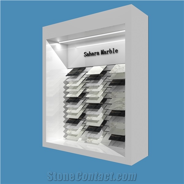 Marble Sample Display Cabinet, Stone Showroom Stand