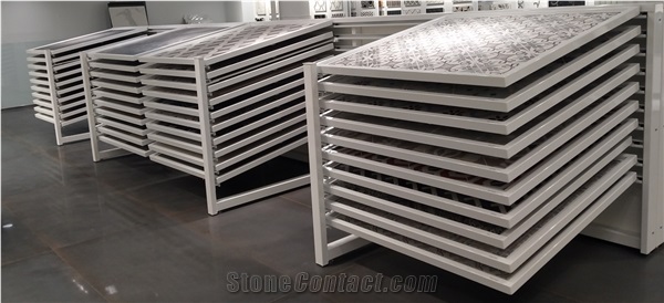 Showroom Horizontal Sliding Flooring  Stone Tile Display
