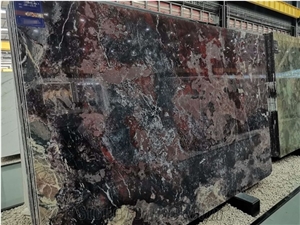 Chicken Blood Red Marble Slab For Bathroom/Wall Cladding