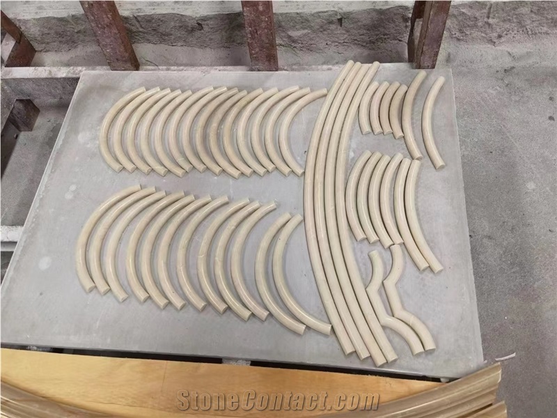Beige Marble Radian Wall Rope Moulding