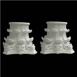 Carved Roman Column Base Solid For Building Gate Decoration