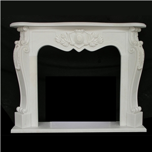 Carving Factory White Marble Fireplace Sculptured