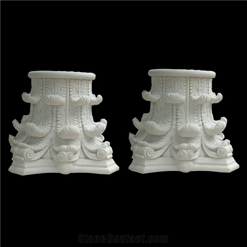Customized Handcarved Marble Column Top