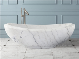 Factory Outlet White Marble Bathtub Apartment Project