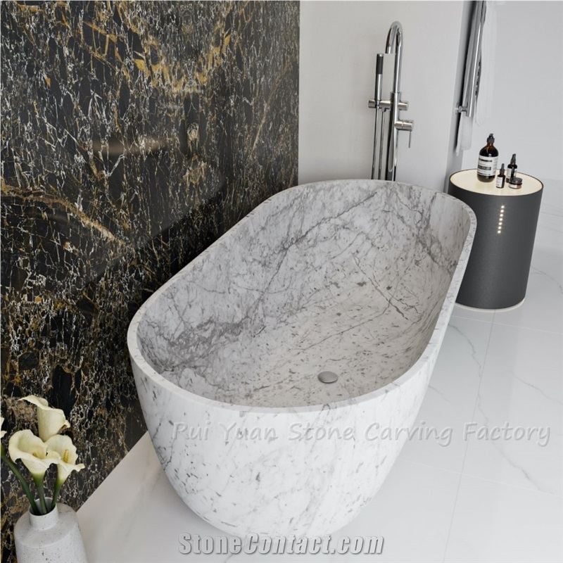 Free Standing Marble Hotel Bathtub Commercial Design