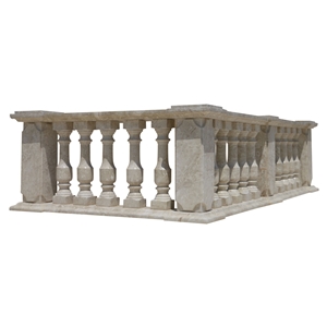 Grey Emperador Marble Balustrades And Rails