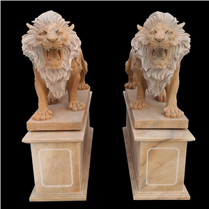 Hebei Factory Seller Landscaping Marble Lion For Garden