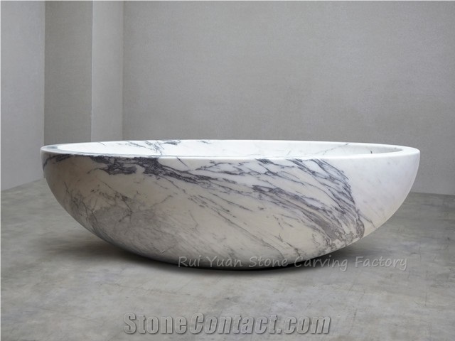 Milas Lilac Marble Bathtub Interior Design Project
