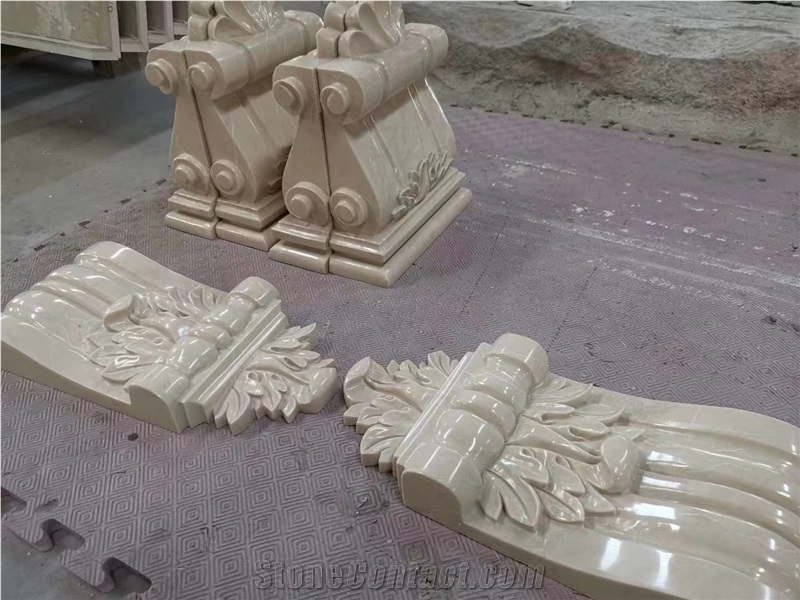 Polished Interior  Scluptured Marble Wall Murs Decoration
