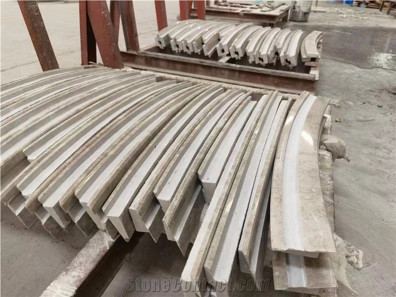 Silber Grey Marble Villa Stairs Insert Polished