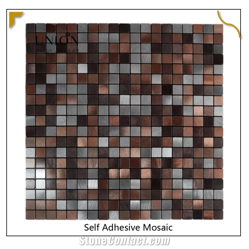 PVC 15*15Mm Square PVC Mosaic Tiles Adhesive Peel&Stick Wall