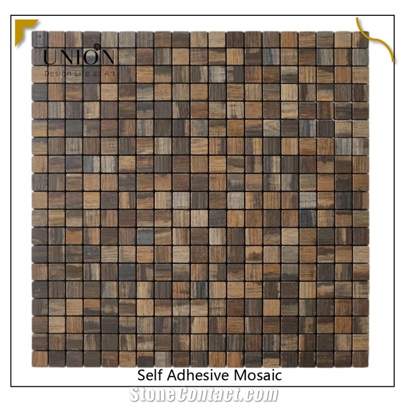 VC Mosaic Tiles Adhesive Wall Wood Plank Tiles For Room