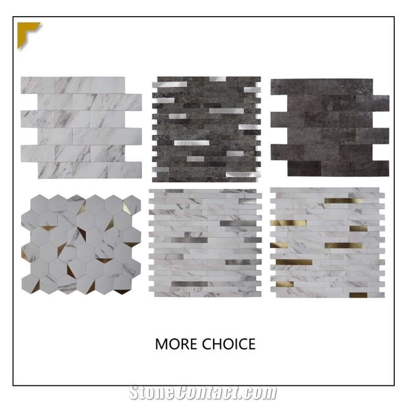 Waterproof Pvc Composite Vinyl Subway Wood Look Floor Mosaic
