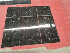 Black Portoro Black Marble Tiles Nero Portoro Marble  Floor