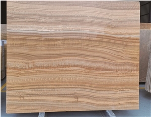 Wooden Yellow Marble Slabs Gold Wooden Grain Marble Flooring