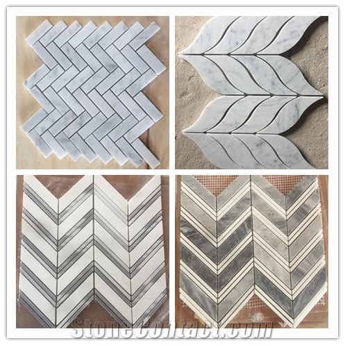 Customzied Natural Marble Creative Shapes Mosaic Tile