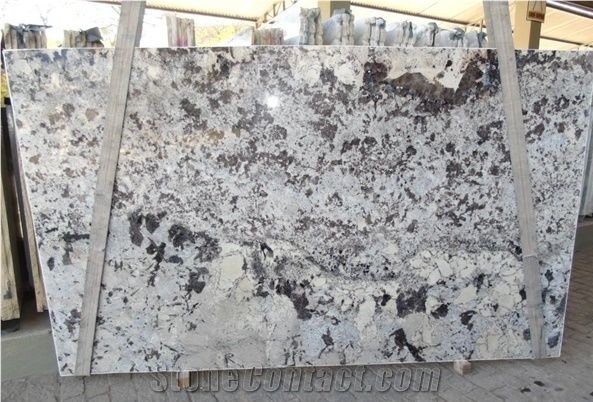Delicatus White Granite Slab Kitchen Top/Wall Floor Tile