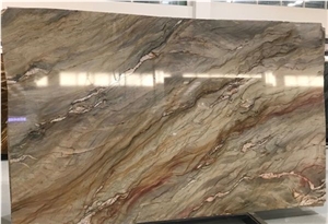 Midnight Fusion Titanium Golden Silk Road Quartzite Slabs