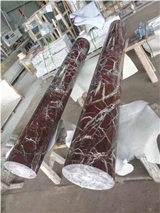 Rosso Levanto Purple Red Marble Column