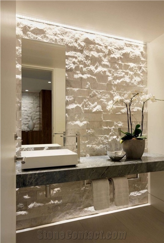 Bathroom Stone Product: Split- Up Finish Wall Panel