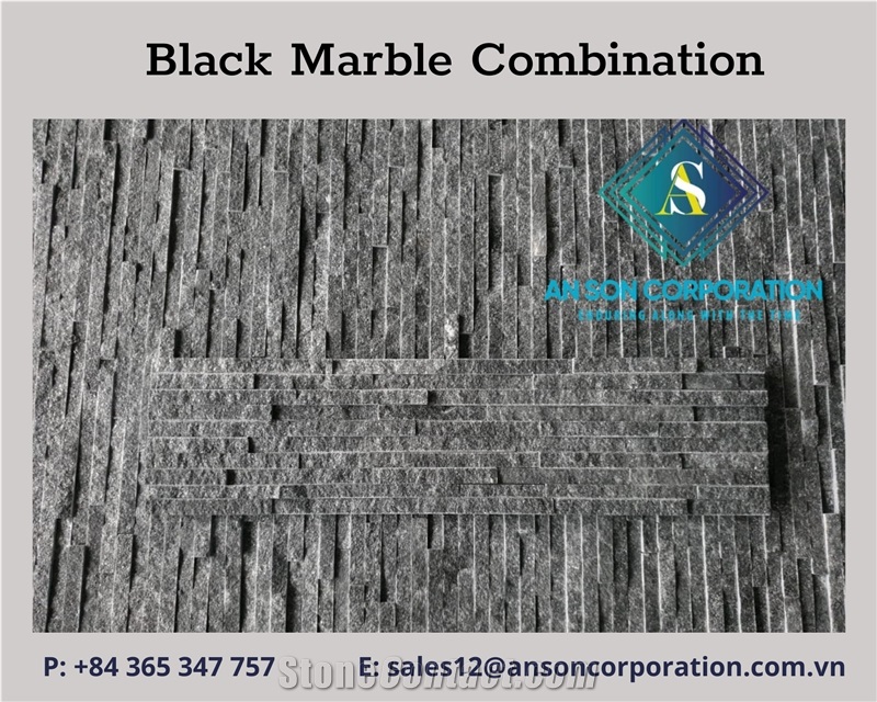 Black Marble Combination For Wall Cladding 