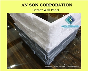 Black & White Marble Corner Wall Panel